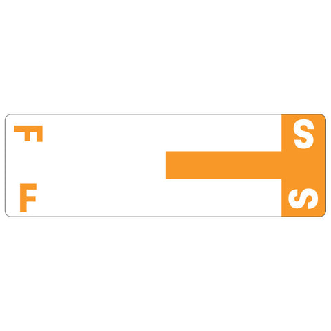 Smead AlphaZ® NCC Color-Coded Label, F&S, Label Sheet, Orange, 100 per Pack (67157)
