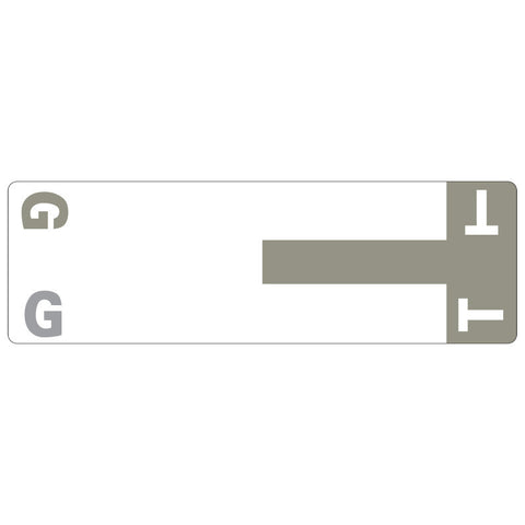 Smead AlphaZ® NCC Color-Coded Label, G&T, Label Sheet, Gray, 100 per Pack (67158)