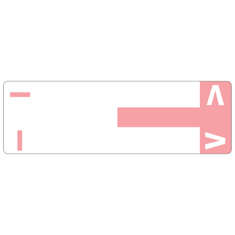 Smead AlphaZ® NCC Color-Coded Label, I&V, Label Sheet, Pink, 100 per Pack (67160)