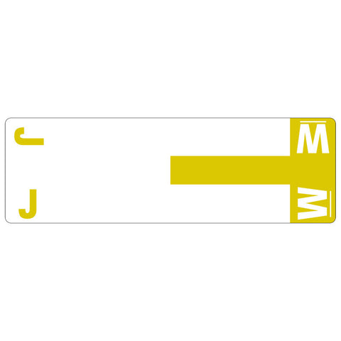 Smead AlphaZ® NCC Color-Coded Label, J&W, Label Sheet, Yellow, 100 per Pack (67161)