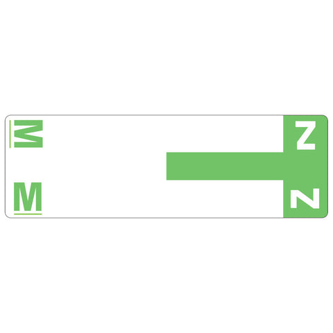 Smead AlphaZ® NCC Color-Coded Label, M&Z, Label Sheet, Light Green, 100 per Pack (67164)