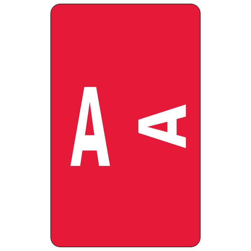 Smead AlphaZ® ACCS Color-Coded Alphabetic Label, A, Label Sheet, Red, 100 labels per Pack (67171)