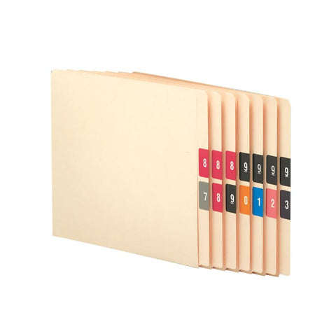 Smead DCC Color-Coded Numeric Label, 0-9, Label Roll, Assorted Colors, 2500 labels (67430)