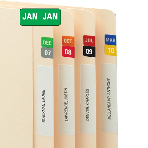 Smead ETS Color-Coded Month Label, Jan.-Dec., Label Sheet, Assorted Colors, 3000 labels (67450)
