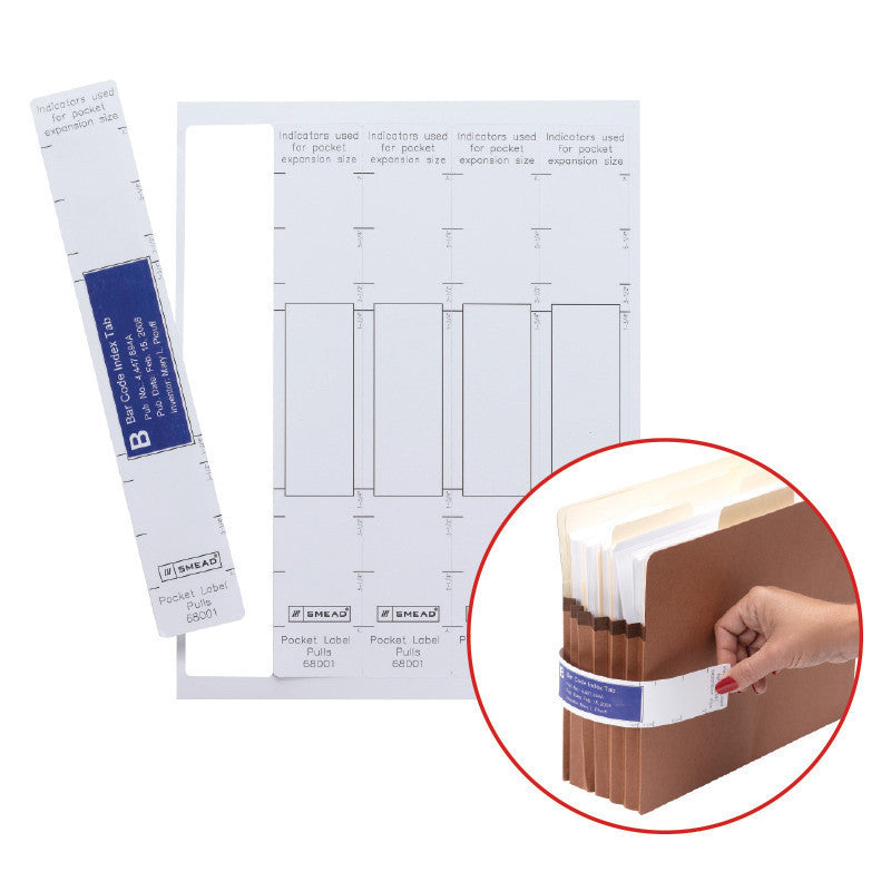 Smead Viewables® Pocket Label Pulls, Paper/Poly Laminate, 45 per Pack (68001)