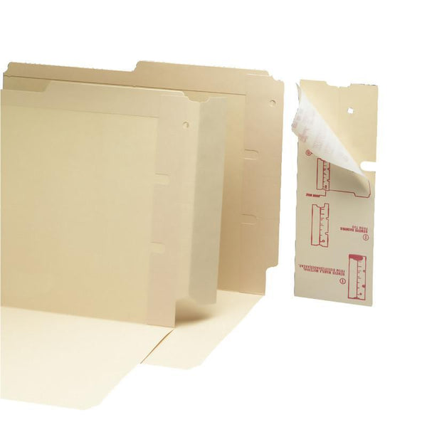 Smead Folder End Tab Converter, Reinforced 8" High Tab, Letter/Legal, Manila, 500 per Box (68080)
