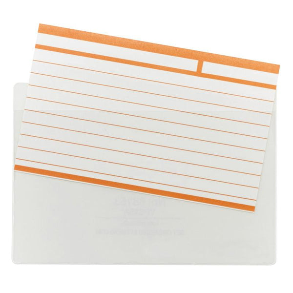 Smead Self-Adhesive Poly Pocket, Index Card Size (5-5/16" W x 3-5/8" H), Clear 100 Per Box (68153)