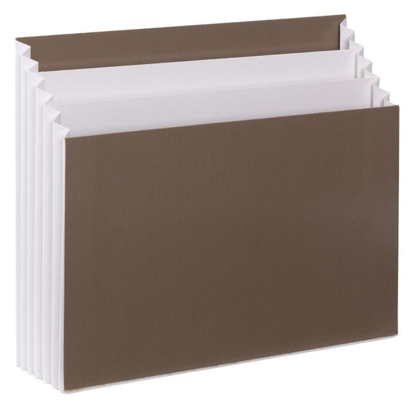 Smead Organized Up® Vertical Stadium® File with Heavyweight Vertical Folders, 3 Pockets, Letter Size, Nutmeg/Earth Tones (70221)