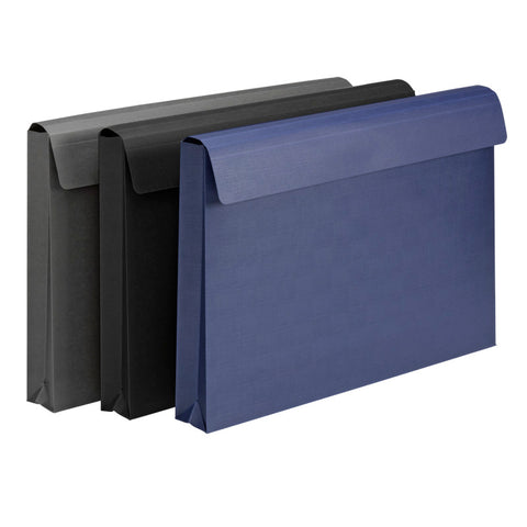 Smead Expanding Linen Wallet, 2" Expansion, Hook-and-loop closure, Tabloid Size, Assorted Colors (71169)