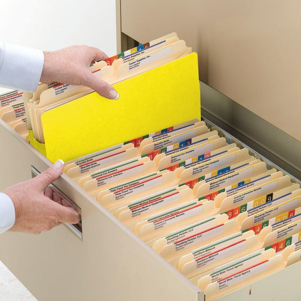 Smead File Pocket, Straight-Cut Tab, 1-3/4" Expansion, Letter Size, Yellow, 25 per Box (73223)