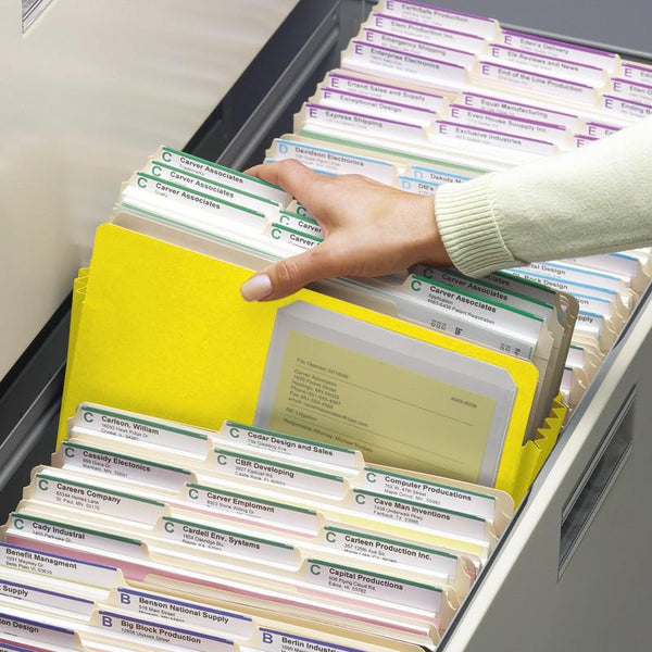 Smead File Pocket, Straight-Cut Tab, 1-3/4" Expansion, Letter Size, Yellow, 25 per Box (73223)