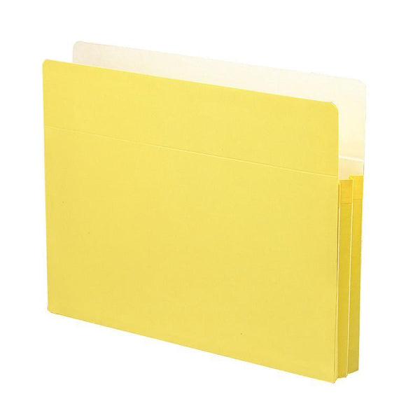 Smead File Pocket, Straight-Cut Tab, 1-3/4" Expansion, Letter Size, Yellow, 25 per Box (73223)