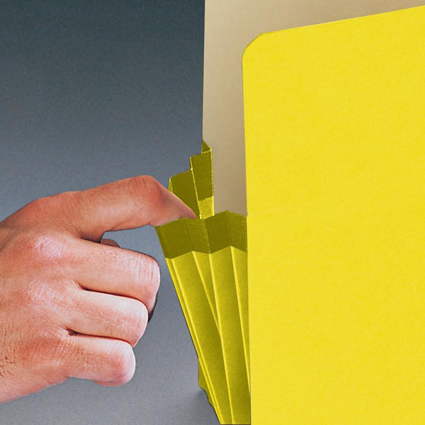 Smead File Pocket, Straight-Cut Tab, 1-3/4" Expansion, Letter Size, Yellow, 25 per Box (73223)