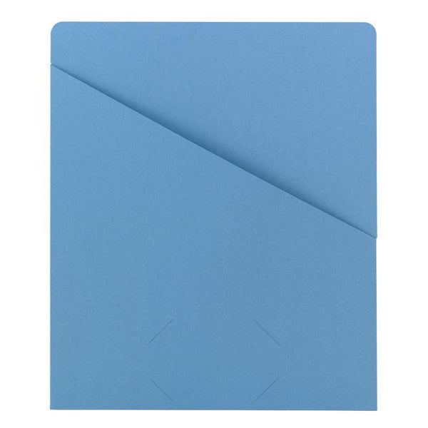 Pack of 25 Smead Organized Up® Slash Jacket, Letter Size, Blue (75431)