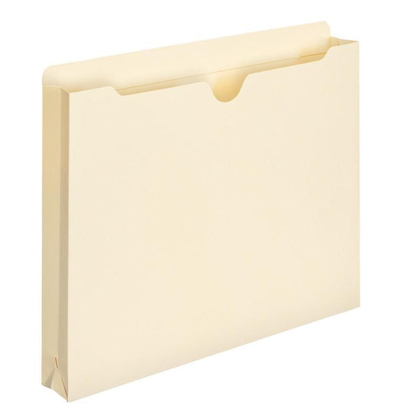 Smead File Jacket, Reinforced Straight-Cut Tab, 1-1/2" Expansion, Letter Size, Manila, 50 per Box (75540)