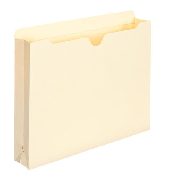 Smead File Jacket, Reinforced Straight-Cut Tab, 2" Expansion, Letter Size, Manila, 50 per Box (75560)