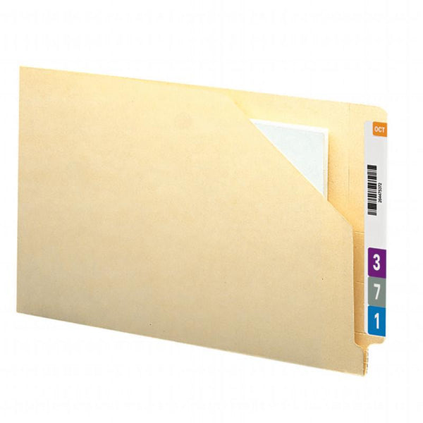 Smead End Tab File Jacket, Shelf-Master® Reinforced Straight-Cut Tab, Flat-No Expansion, Legal Size, Manila, 100 per Box (76700)