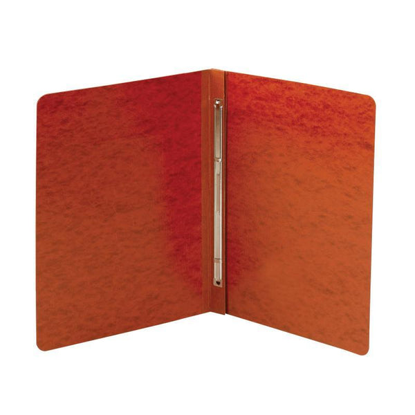 Smead Premium Pressboard Report Cover, Metal Prong with Compressor, Side Fastener, 3" Capacity, Letter Size, Red, 25 per Box (81752)