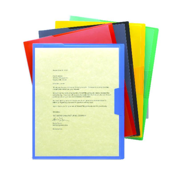 Smead Organized Up® Poly Opaque Project Jacket, Letter Size, Assorted Colors, 5 per Pack (85740)