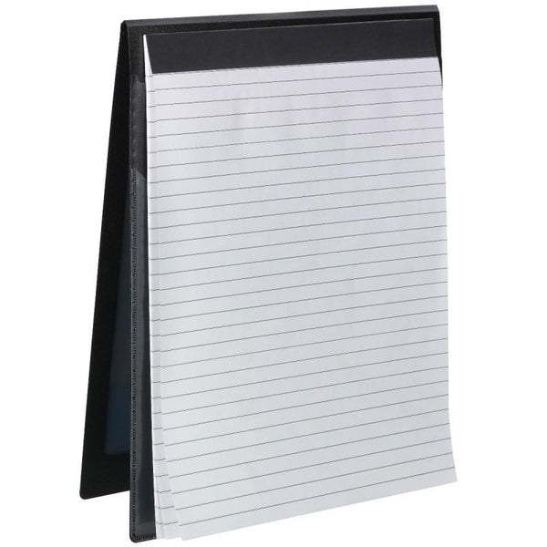 Smead Organized Up® NoteMate Pad Folio, Clear Poly Front, Black,  2 per Pack (85815)