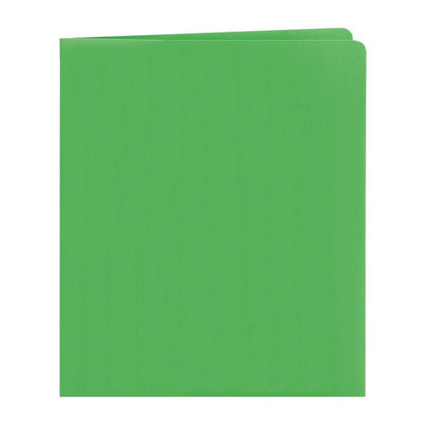 Smead Two-Pocket Heavyweight Folder, Letter Size, Green, 25 per Box (87855)