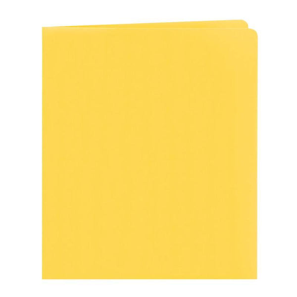 Smead Two-Pocket Heavyweight Folder, Letter Size, Yellow, 25 per Box (87862)