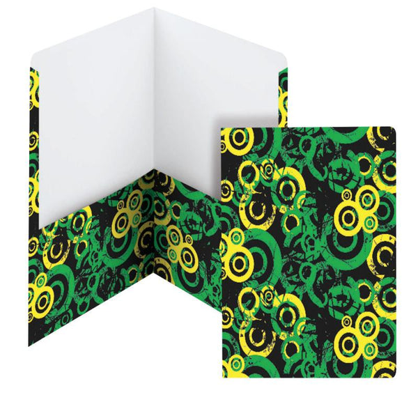 Carton of 50 Smead Style Collection Two-Pocket File Folder, Letter Size, Hello/Circles (87935)