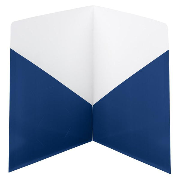 Smead Contemporary Two-Pocket Folders, Letter Size, Dark Blue, 25 per Box (87960)
