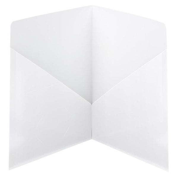 Smead Contemporary Two-Pocket Folders, Letter Size, White, 25 per Box (87962)