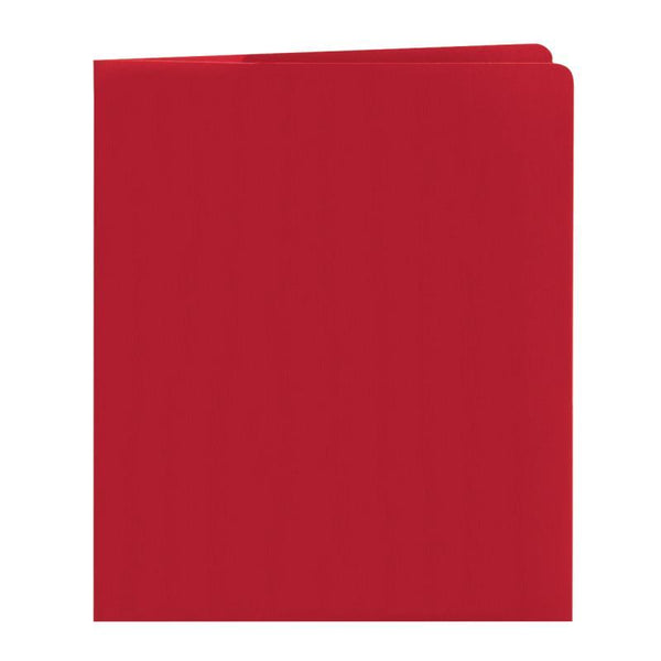 Smead Lockit® Two-Pocket File Folder, Letter Size, Red, 25 per Box (87980)