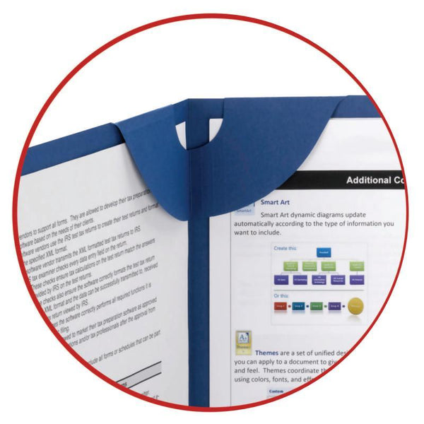 Smead Lockit® Two-Pocket File Folder, Letter Size, Dark Blue, 25 per Box (87982)