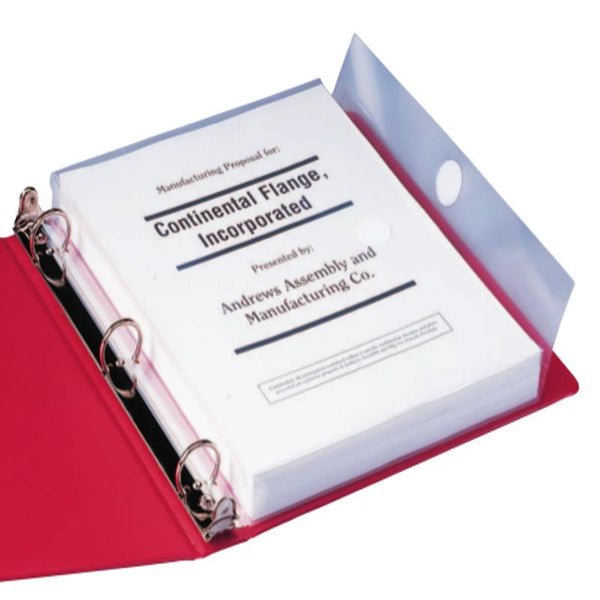 Smead Poly Three-Ring Envelope, 1-1/4" Expansion, Flap with hook-and-loop closure, Letter, Clear, 3 per Pack (89500)